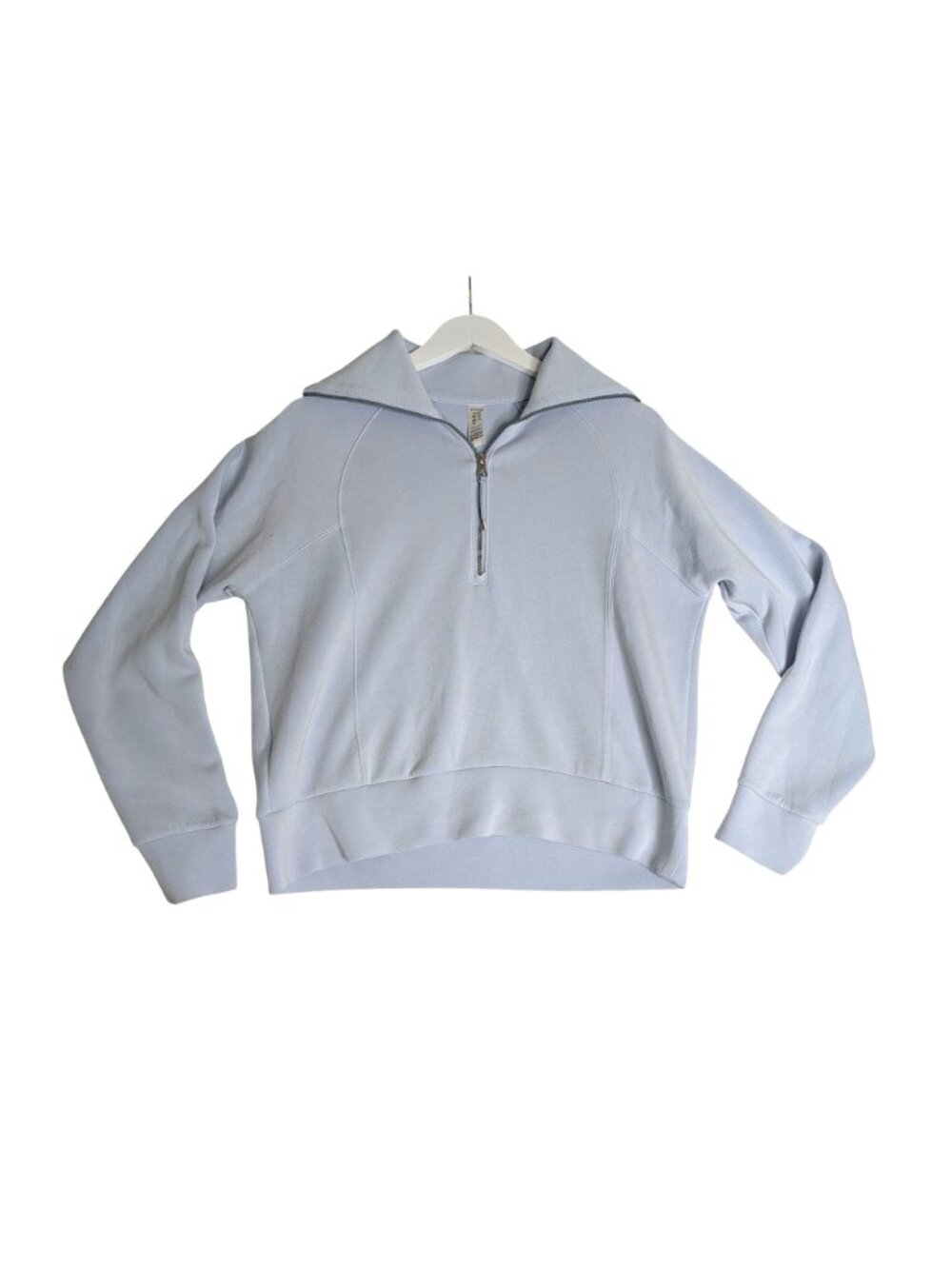 Spanx AirEssentials Half-Zip Sweatshirt Womens S Light Blue Athleisure Pullover - Picture 10 of 12